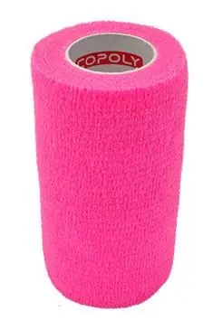 Sleva Obinadlo elast. CoPoly 10cm x 4,5m růžová NEON