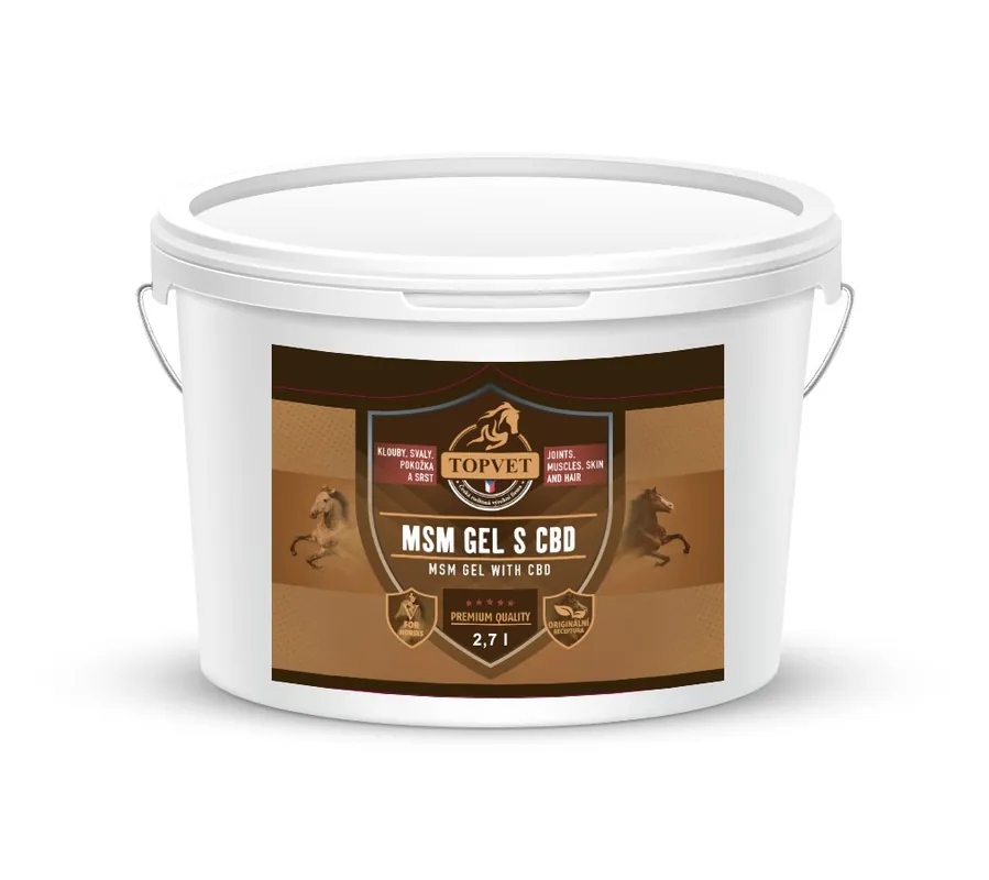 GREEN IDEA MSM gel s CBD pro koně 2700 ml Aktuální
