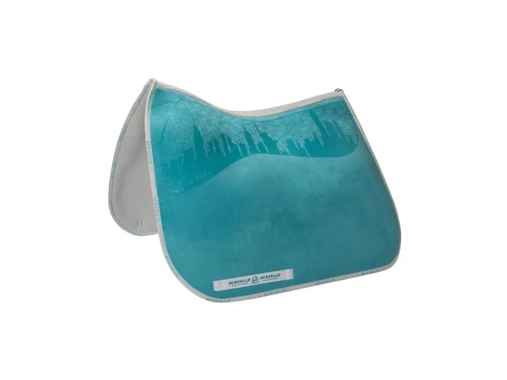 Nízká Cena Drezurní podsedlová dečka ACAVALLO Louvre Bamboo sky blue DR (DOPRODEJ)