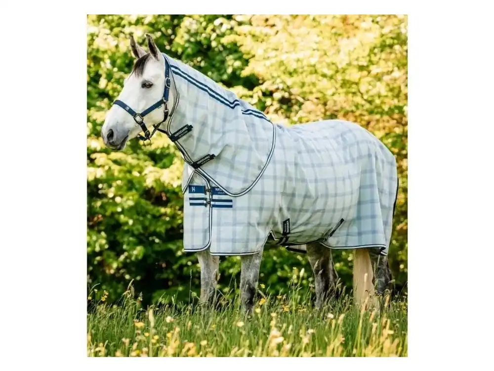 Deka proti hmyzu HORSEWARE Newmarket Pony Plus s krkem witney navy 110cm Výprodej