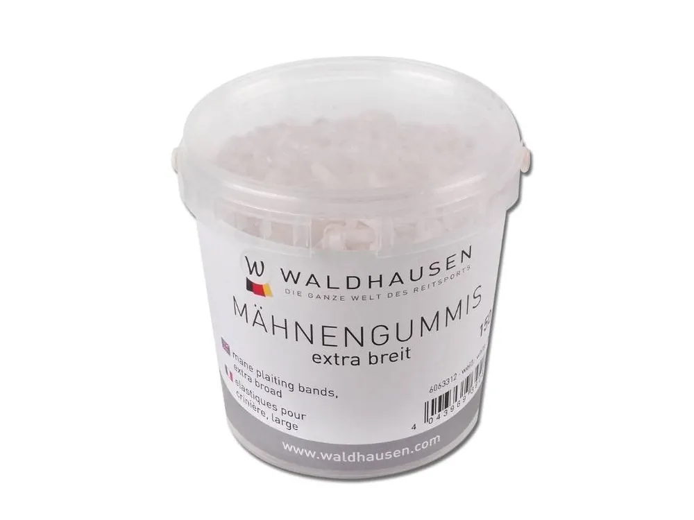 Výhodná Nabídka Gumičky do hřívy WALDHAUSEN široké bílé 150g