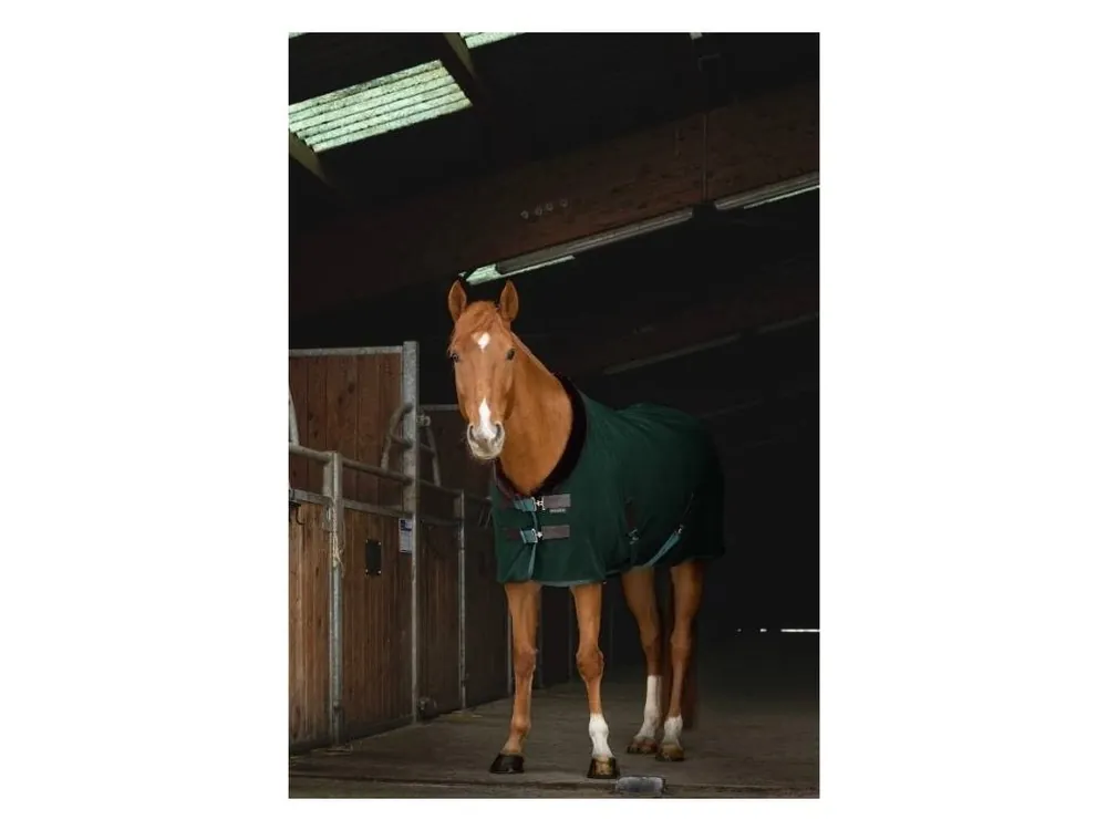 Odpocovací deka EQUITHEME Teddy černá/hnědá 150cm Pouze Dnes