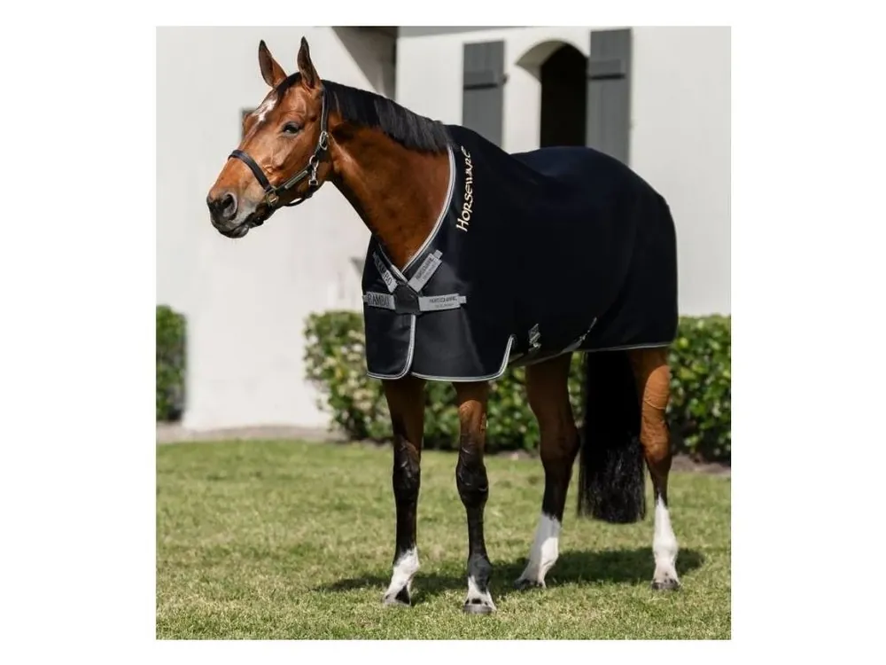 Dokud Zásoby Vydrží Odpocovací deka HORSEWARE Rambo Airmax Cooler black/thunderstorm grey & silver 140cm