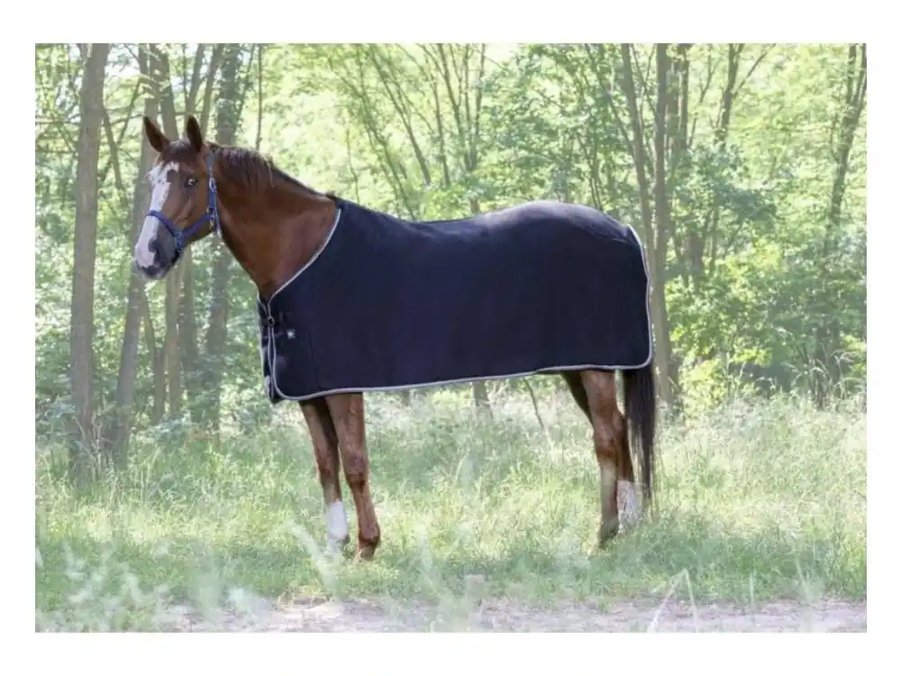 Odpocovací deka RIDING WORLD Polar černá/šedá 95cm Top Prodej