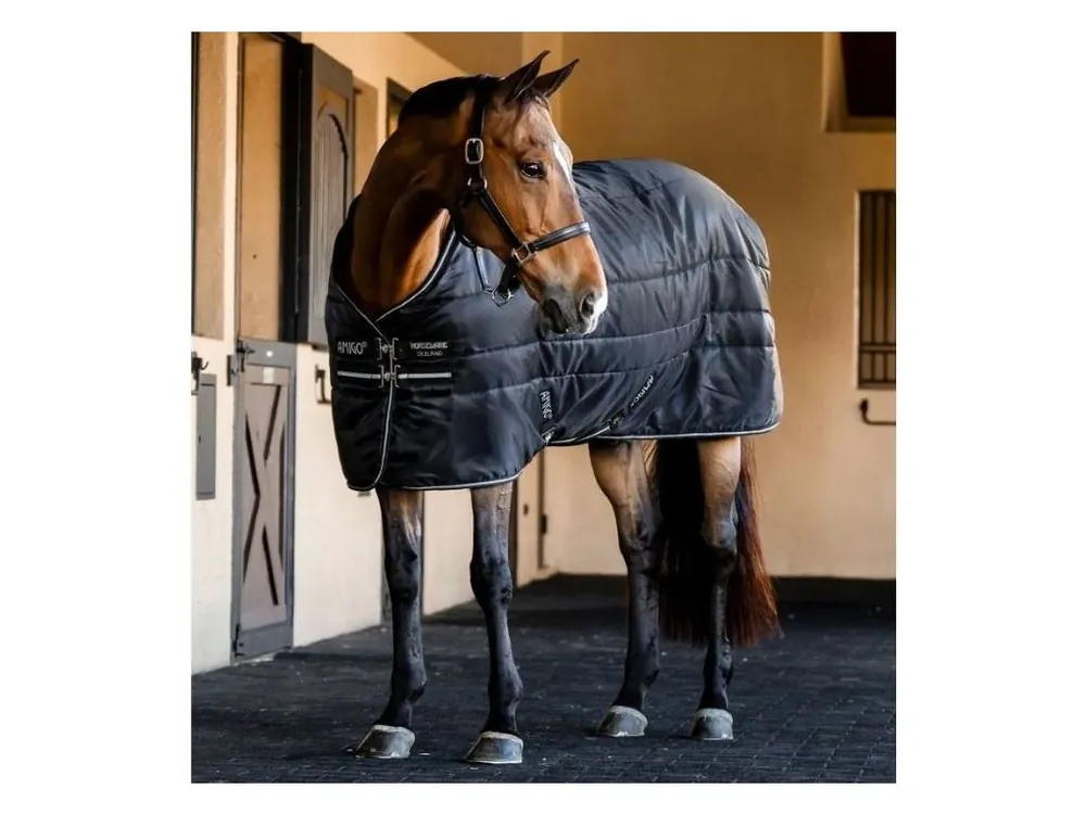 Stájová deka HORSEWARE Amigo Ripstop Insulator 50g black/black & silver 160cm Tovární Cena