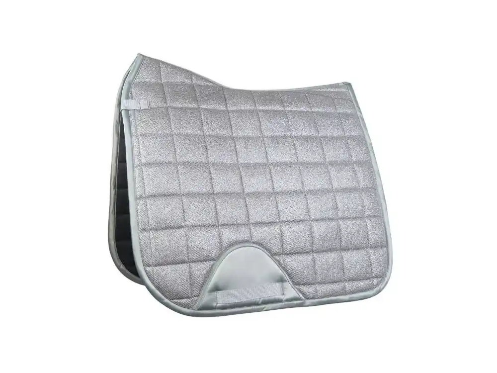 Sleva Všestranná podsedlová dečka HKM Glitter Mesh light grey VS