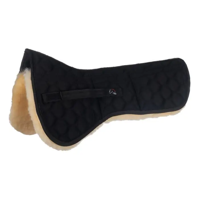 HKM Korekční podsedlová podložka Comfort s pravým beránkem, černá/přírodní Autentický