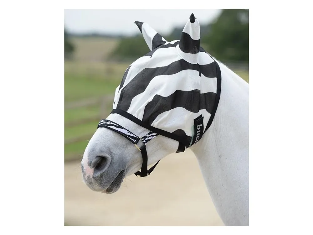 Maska proti hmyzu BUCAS Buzz-Off Zebra Fly mask zebra vel. XXXS Ověřený