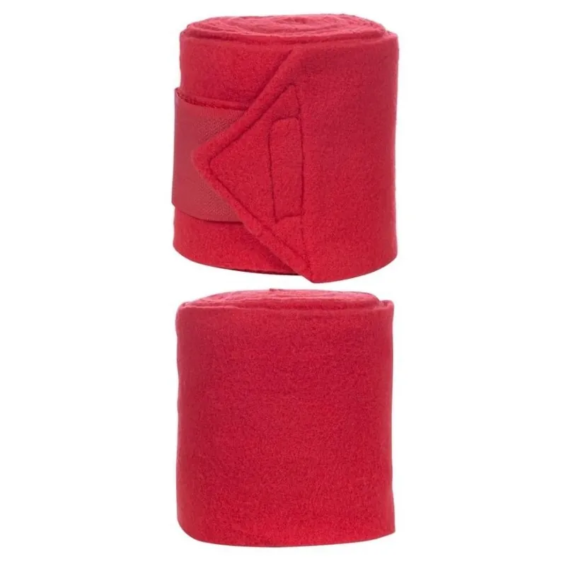 Polarfleece bandáže Classic HKM červená Víkendová Akce