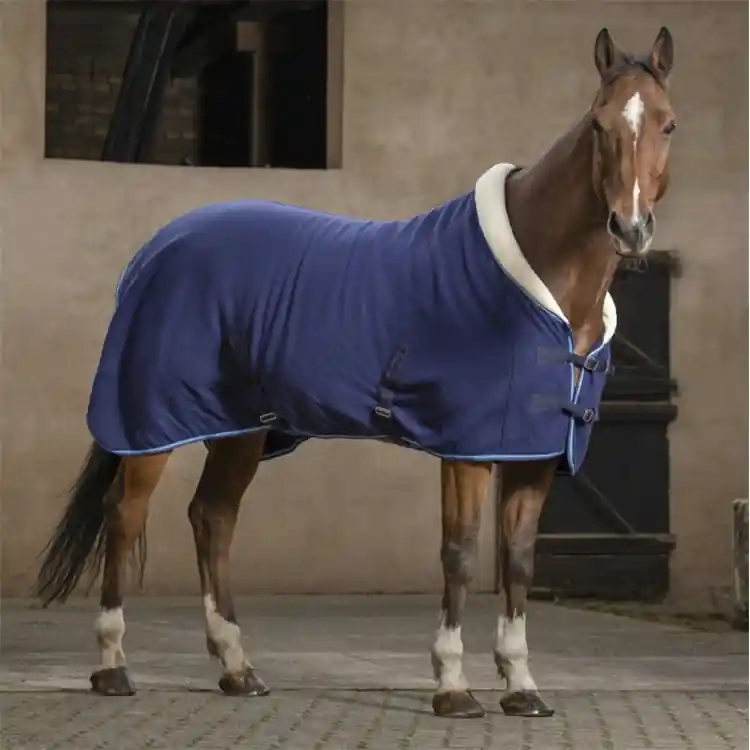 Super Cena Fleecová deka Riding World Comfort s límcem, modrá