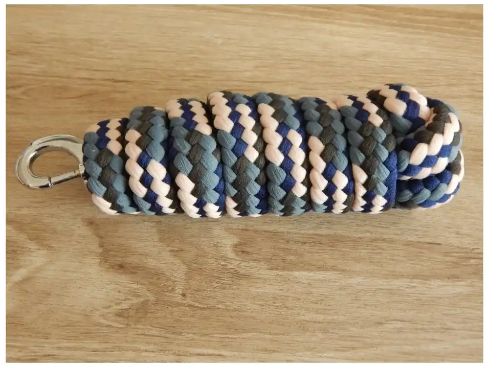 Vodítko SOFT modro-šedo-bílé, 1,8m HKM Sleva