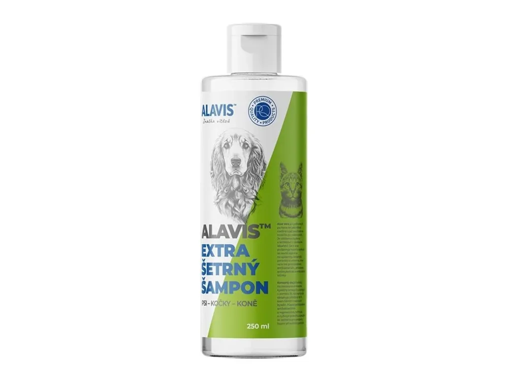 Alavis Extra šetrný šampon 250ml - s aloe vera a konopným olejem pro citlivou a problematickou kůži, s aloe vera a konopným olejem Přímo Od Výrobce