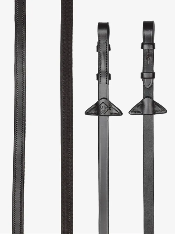 Pogumované otěže s poloviční podšívkou LeMieux- Brown/Silver Akce