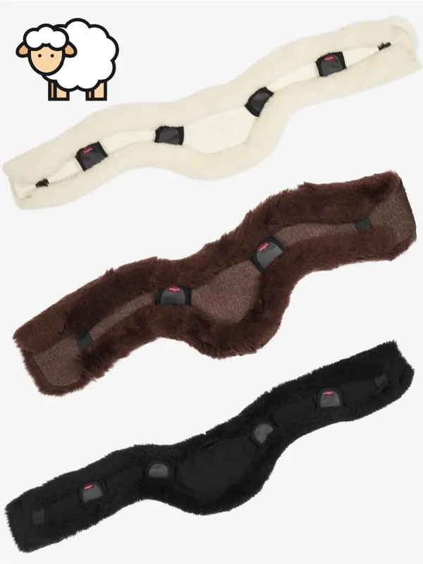 Potah na dlouhý podbřišník z pravého beránku LeMieux Merino+ Anatomic Black/Brown/Natural Cenově Výhodný